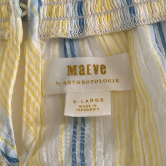 ANTHROPOLOGIE-MAEVE || Stripe Cotton Tunic Top. Sz. - Picture 11 of 15